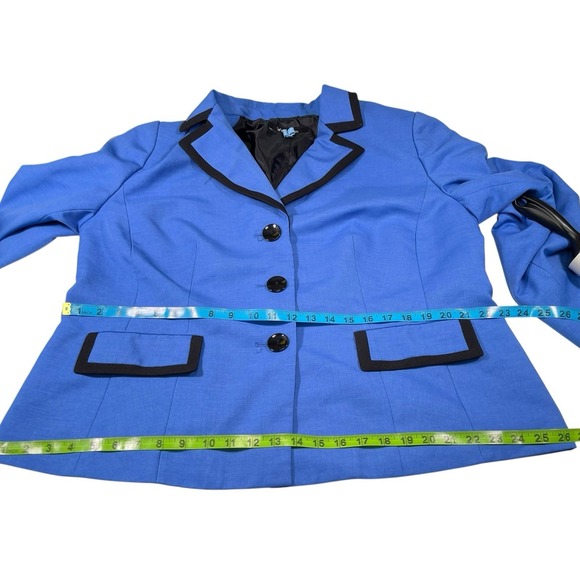 Le Suit Separates 16W Blue/Black Dress Jacket Career Formal Event Church Money - Picture 7 of 8
